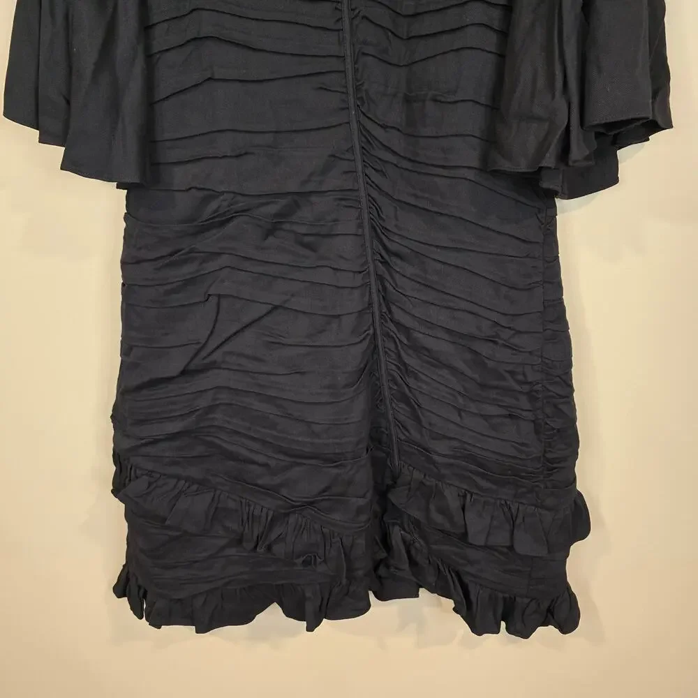 NEW NWT Women's Joie Black "Foster" Mini Dress Flowy Sleeves | Size 12 - Picture 5 of 11